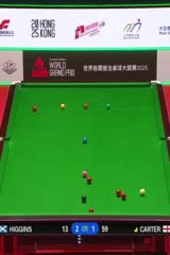 斯诺克世界大奖赛32进16约翰·希金斯4-3阿里·卡特20250304