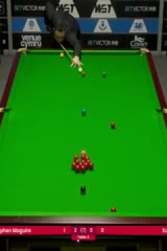 斯诺克威尔士公开赛64进32斯蒂芬·马奎尔4-2徐思20250211
