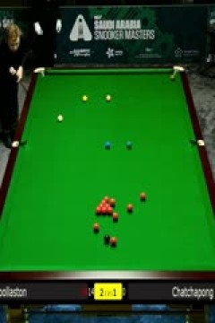 2025斯诺克沙特大师赛第三轮(80进48)本·沃拉斯顿4-1恰查蓬·纳萨20250811