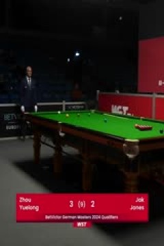 2023斯诺克德国大师资格赛周跃龙5-4杰克·琼斯20231221(李照)